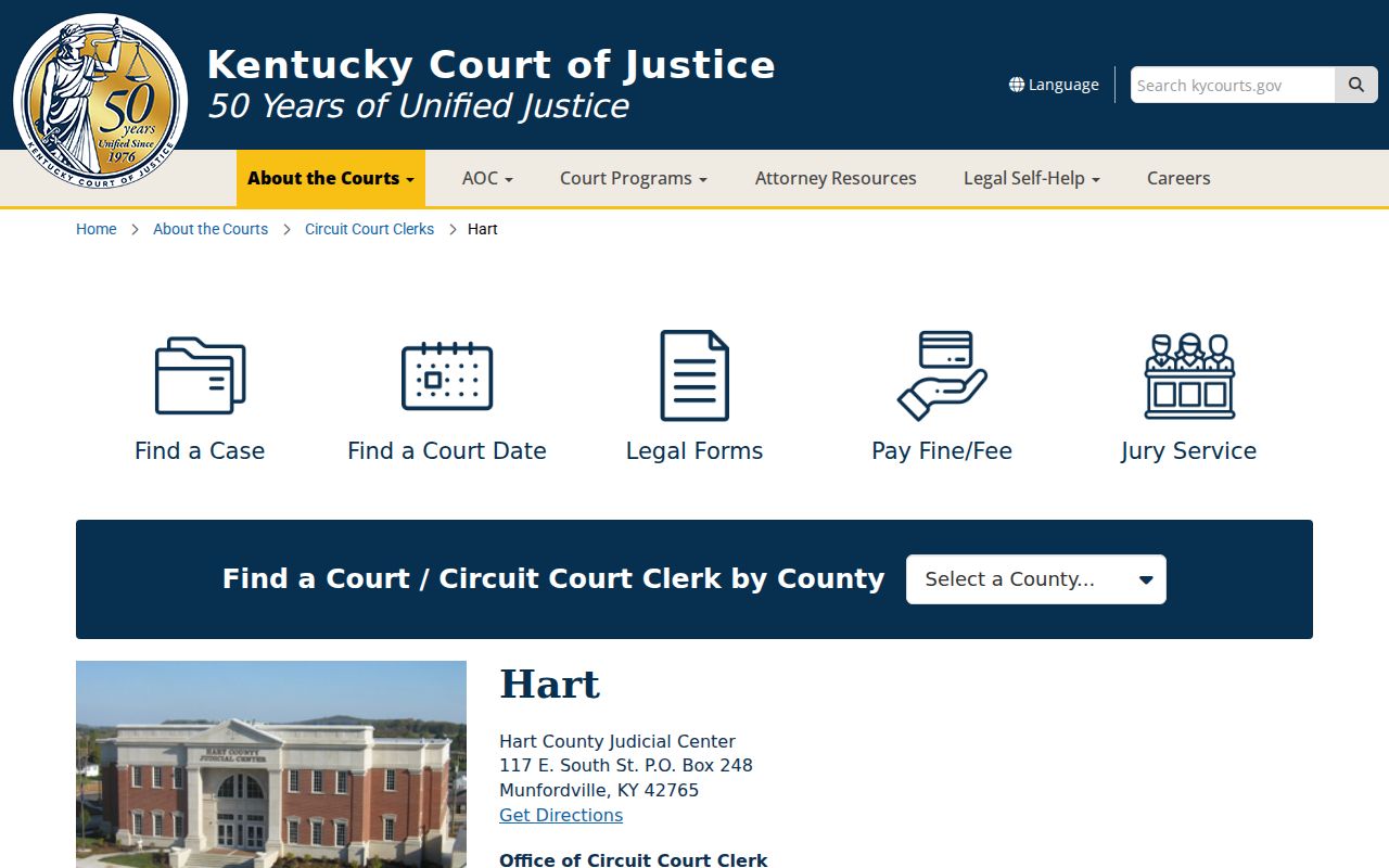 Hart County criminal court cases Court of Justice page