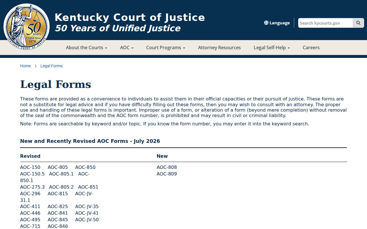 Hart County criminal court case Kentucky legal forms
