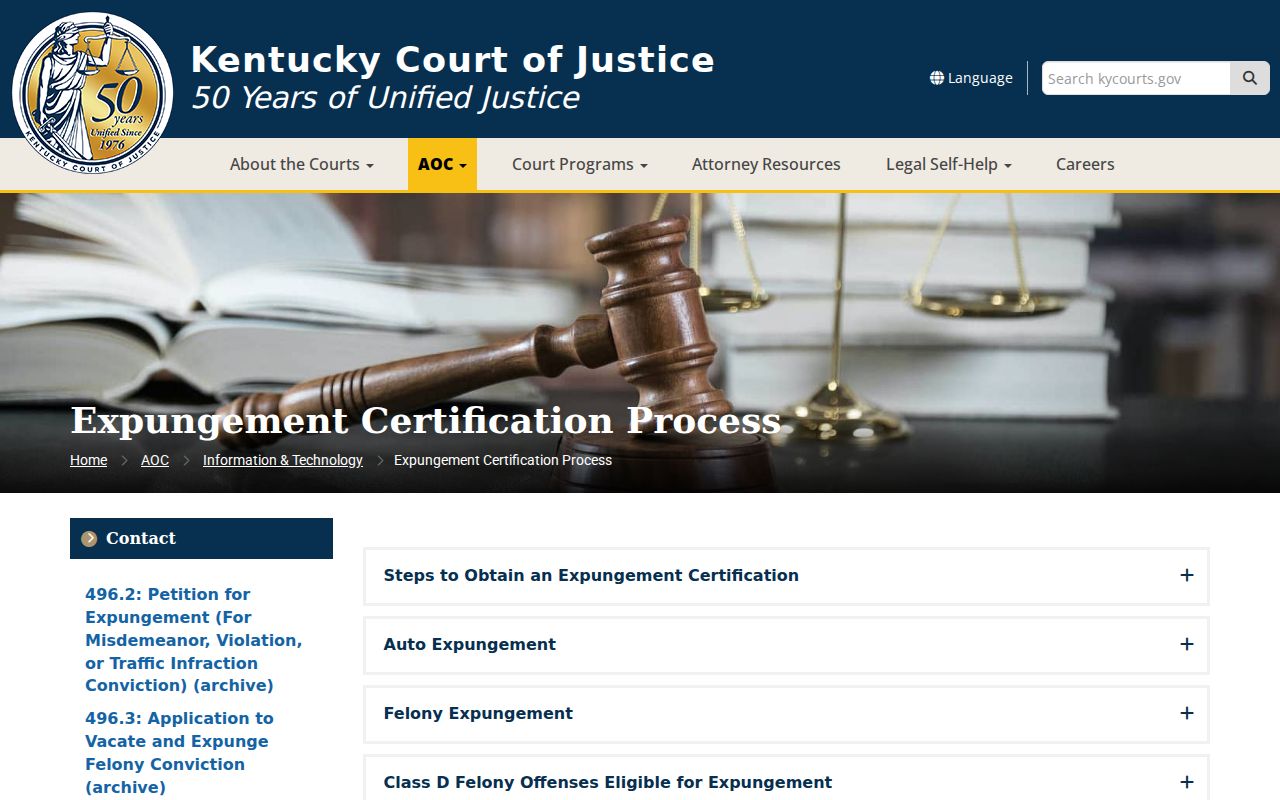 Hart County criminal record expungement process