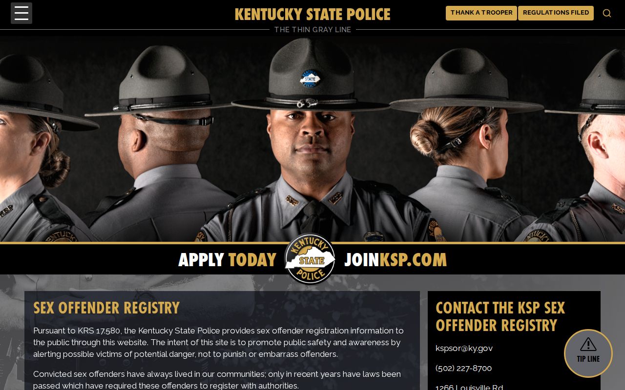 Hart County sex offender records guidance from Kentucky State Police